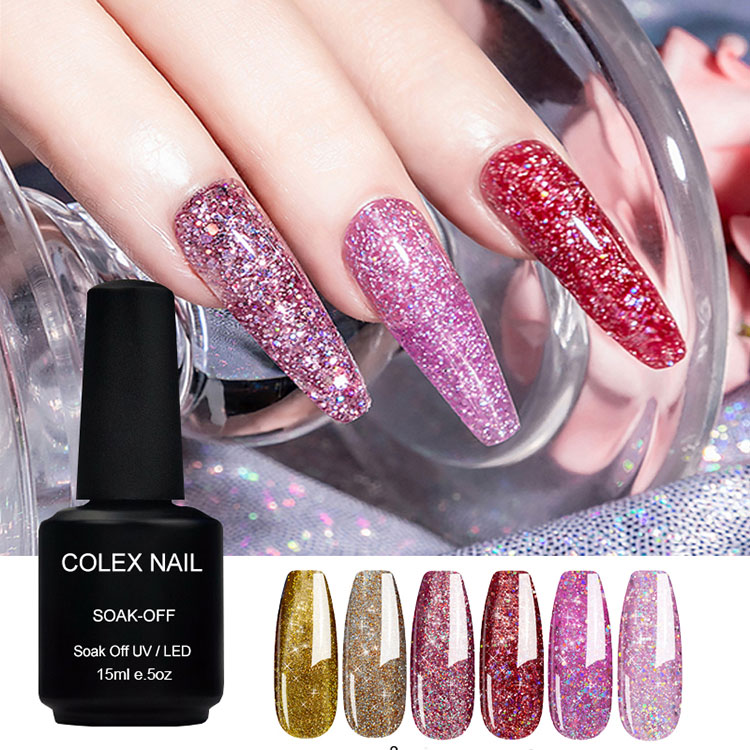 15 ml hjem DIY glitter gel polsk