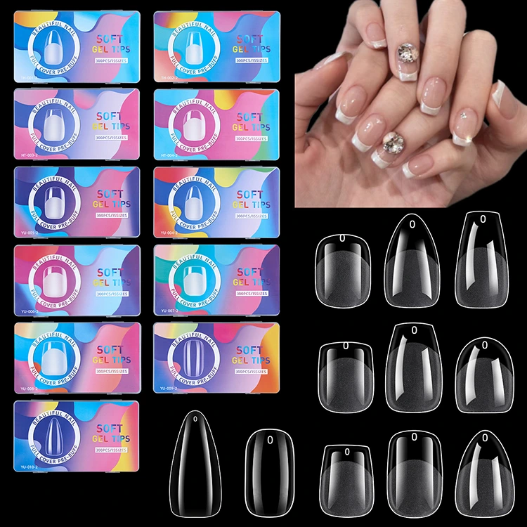 15Size Soft Gel Tips - Fuld dækning af negleudvidelser