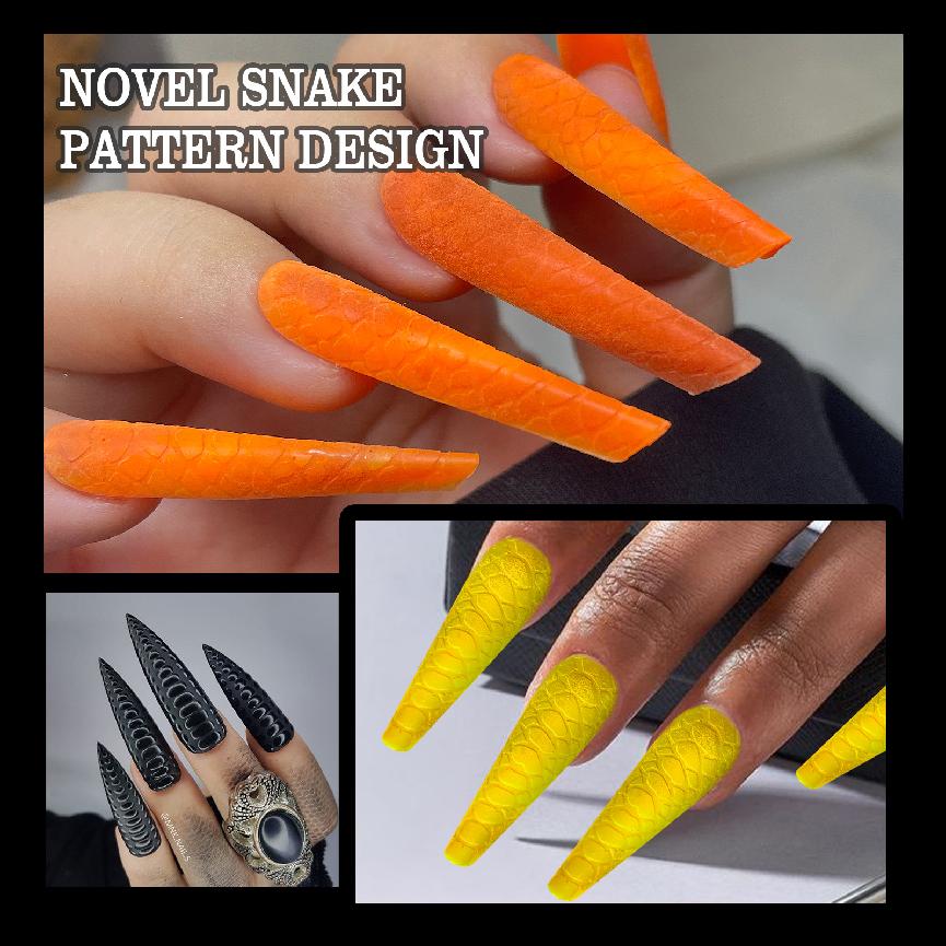 Ny produktudgivelse: 10-i-1 Snake Pattern Nail Extension Forms 120 stk.