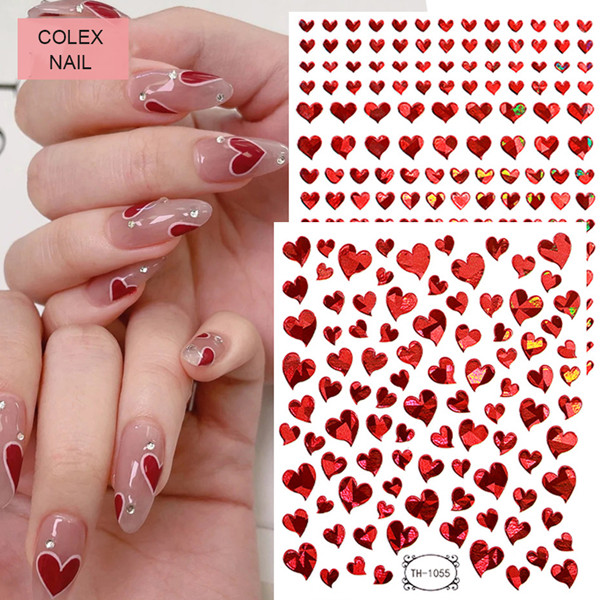 2d Star Heart Negle Dekoration Negle Stickers