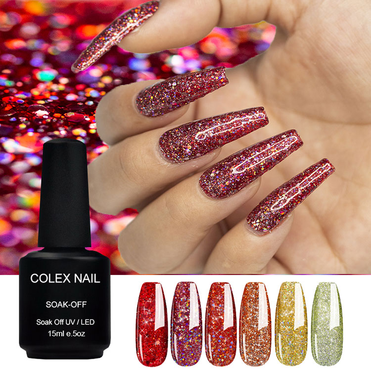 Kreativ multi-farves glitter gelpolering