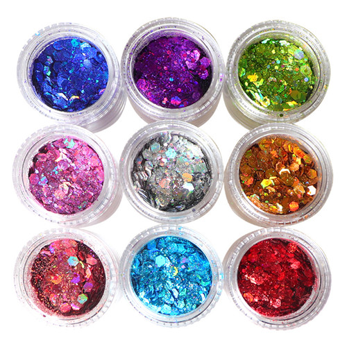 Dekorativ negle akryl glitter pulver til negle tilbehør