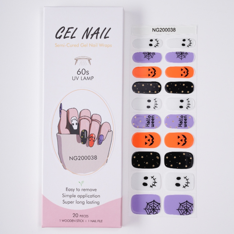 Halloween gel manicure klistermærker