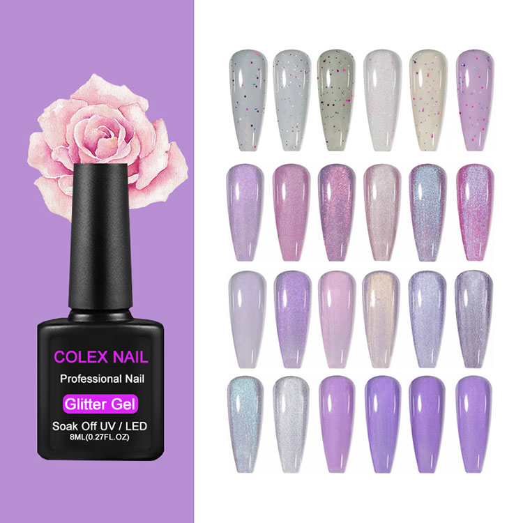 Naturlig harpiks glitter gel polsk